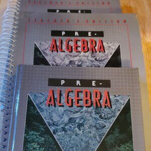 Bob Jones Pre Algebra- 3 Book set